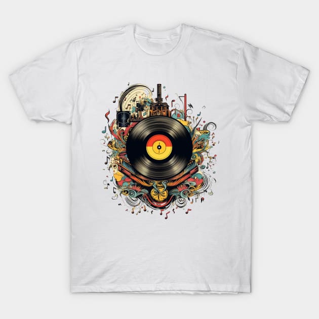 Vinyl  Music Vinyl Record Lovers Collectors T-Shirt by Positive Designer